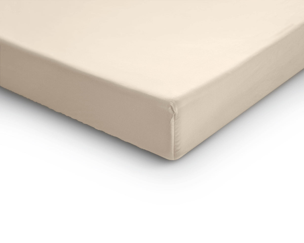 Split-Topper Satin Spannbettlaken Sand 160 x 200 cm - Palo24