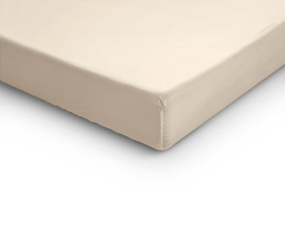 Split-Topper Satin Spannbettlaken Sand 180 x 220 cm - Palo24