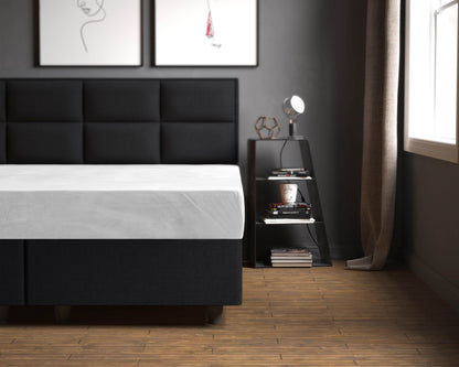 Samt Spannbettlaken Weiss 160 x 200 cm - Palo24