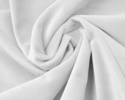 Samt Spannbettlaken Weiss 160 x 200 cm - Palo24