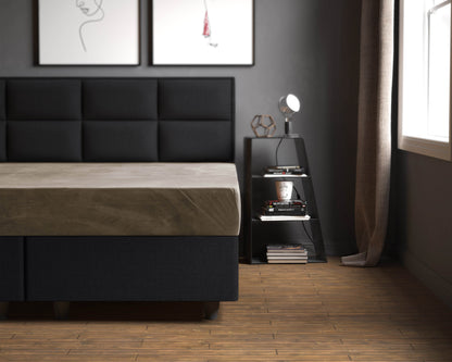 Samt Spannbettlaken Taupe 90 x 200 cm - Palo24
