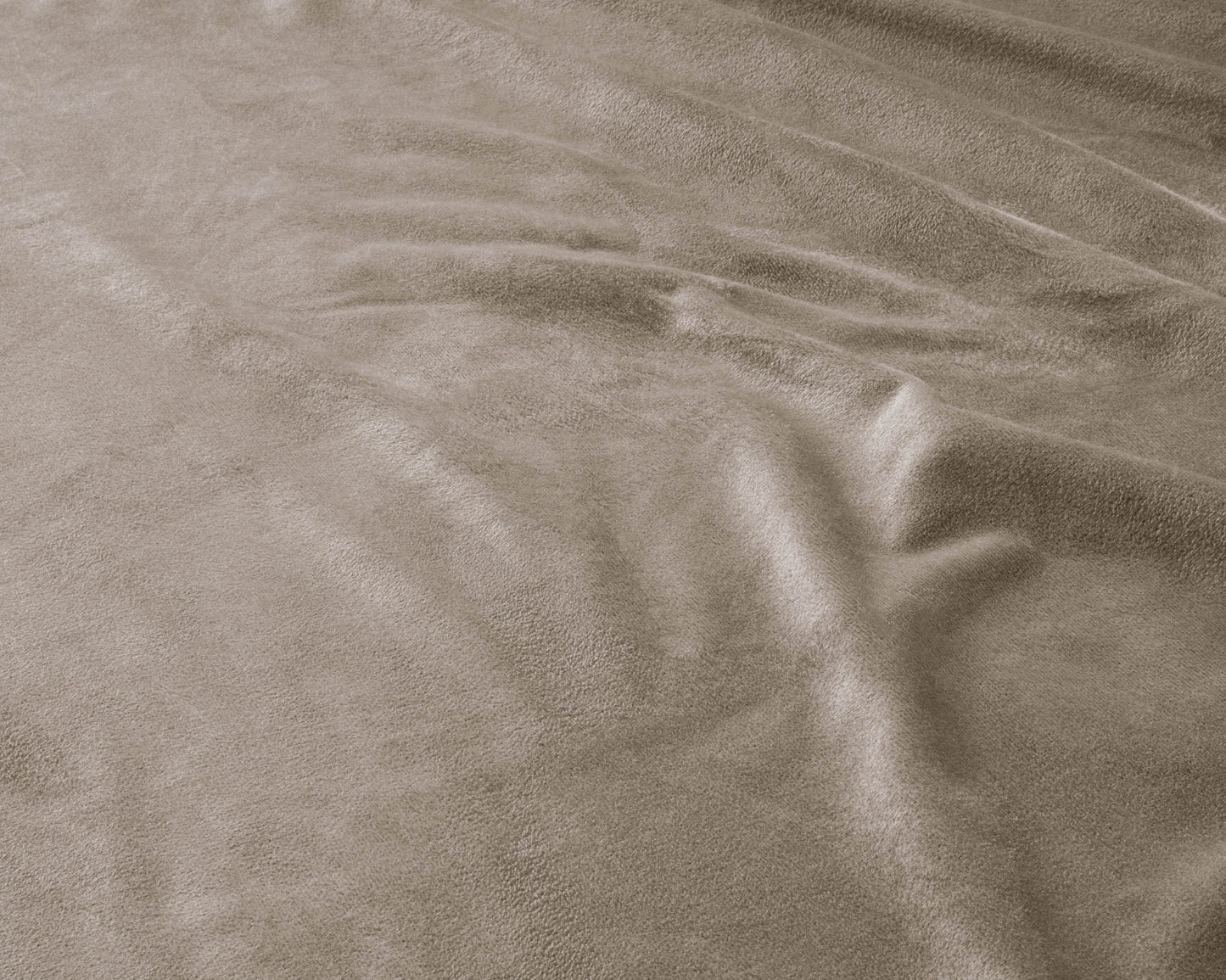 Samt Spannbettlaken Taupe 90 x 200 cm - Palo24