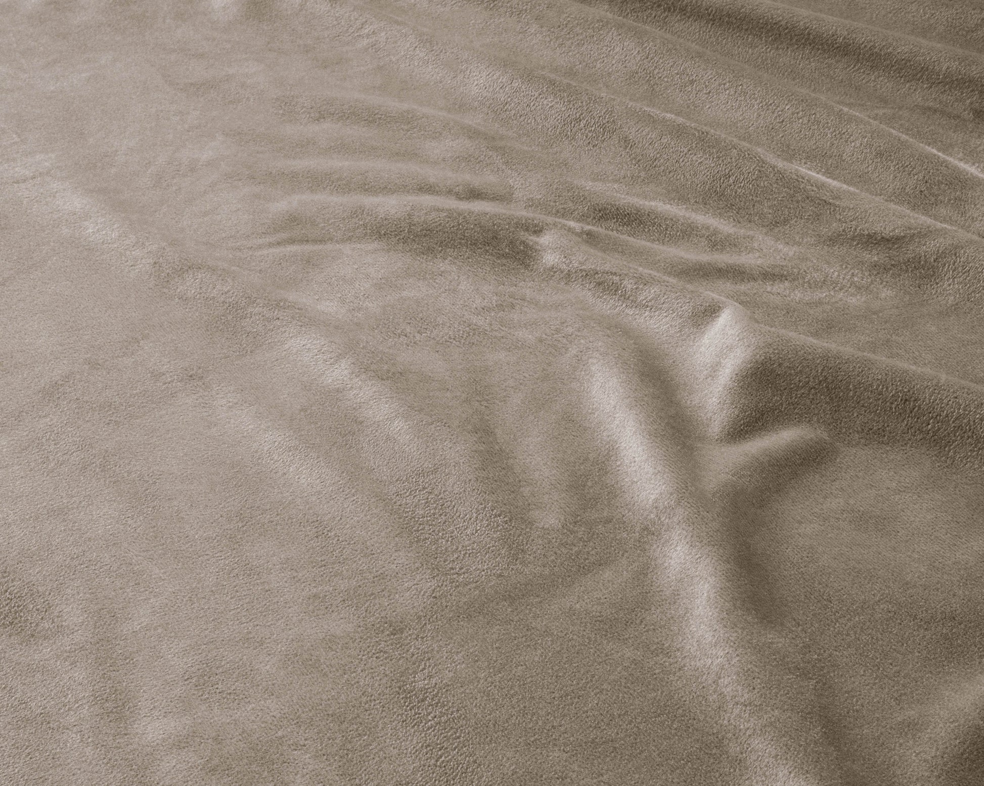 Samt Spannbettlaken Taupe 180 x 200 cm - Palo24