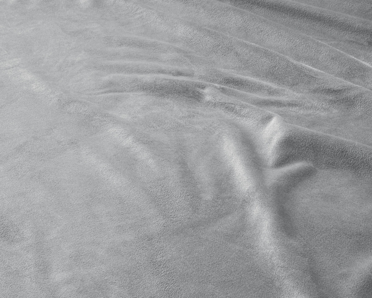 Samt Spannbettlaken Grau 140 x 200 cm - Palo24