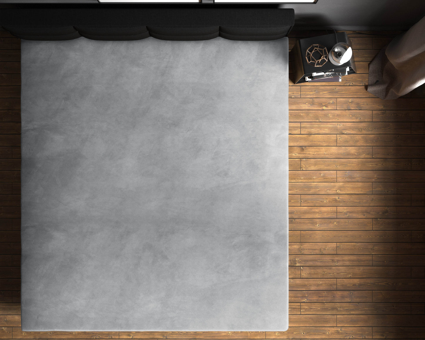 Samt Spannbettlaken Grau 180 x 200 cm - Palo24