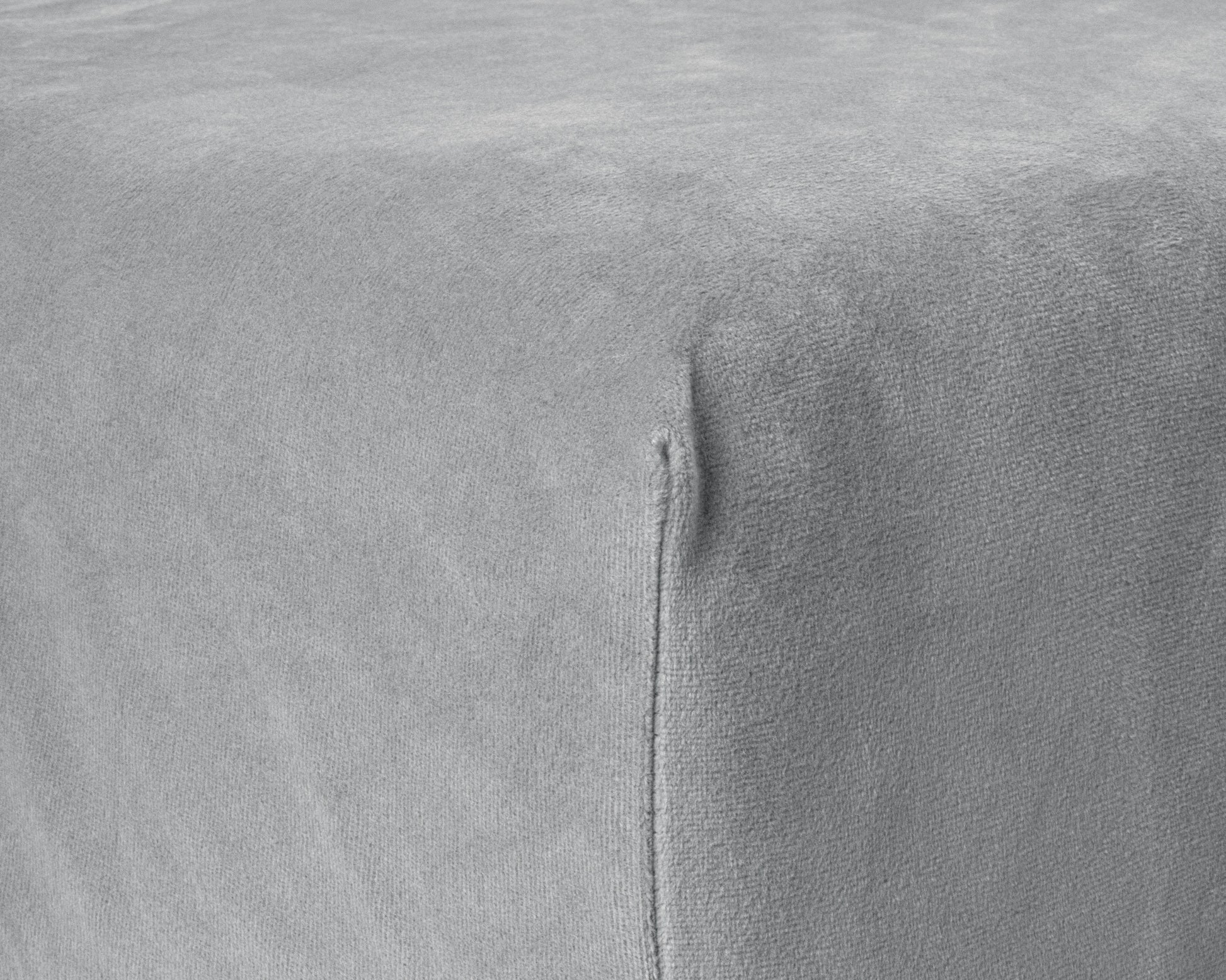 Samt Spannbettlaken Grau 180 x 200 cm - Palo24