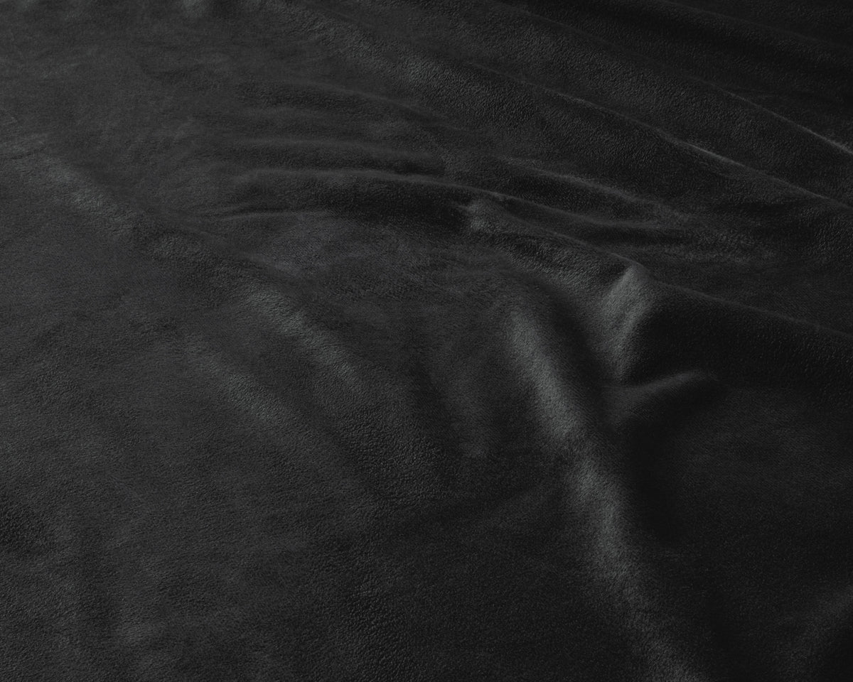Samt Spannbettlaken Schwarz 140 x 200 cm - Palo24