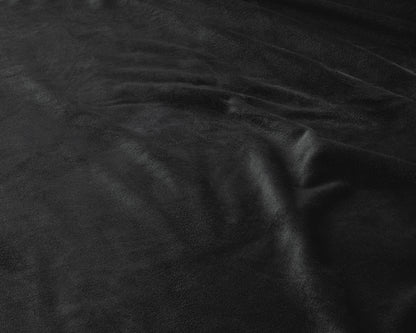 Samt Spannbettlaken Schwarz 180 x 200 cm - Palo24