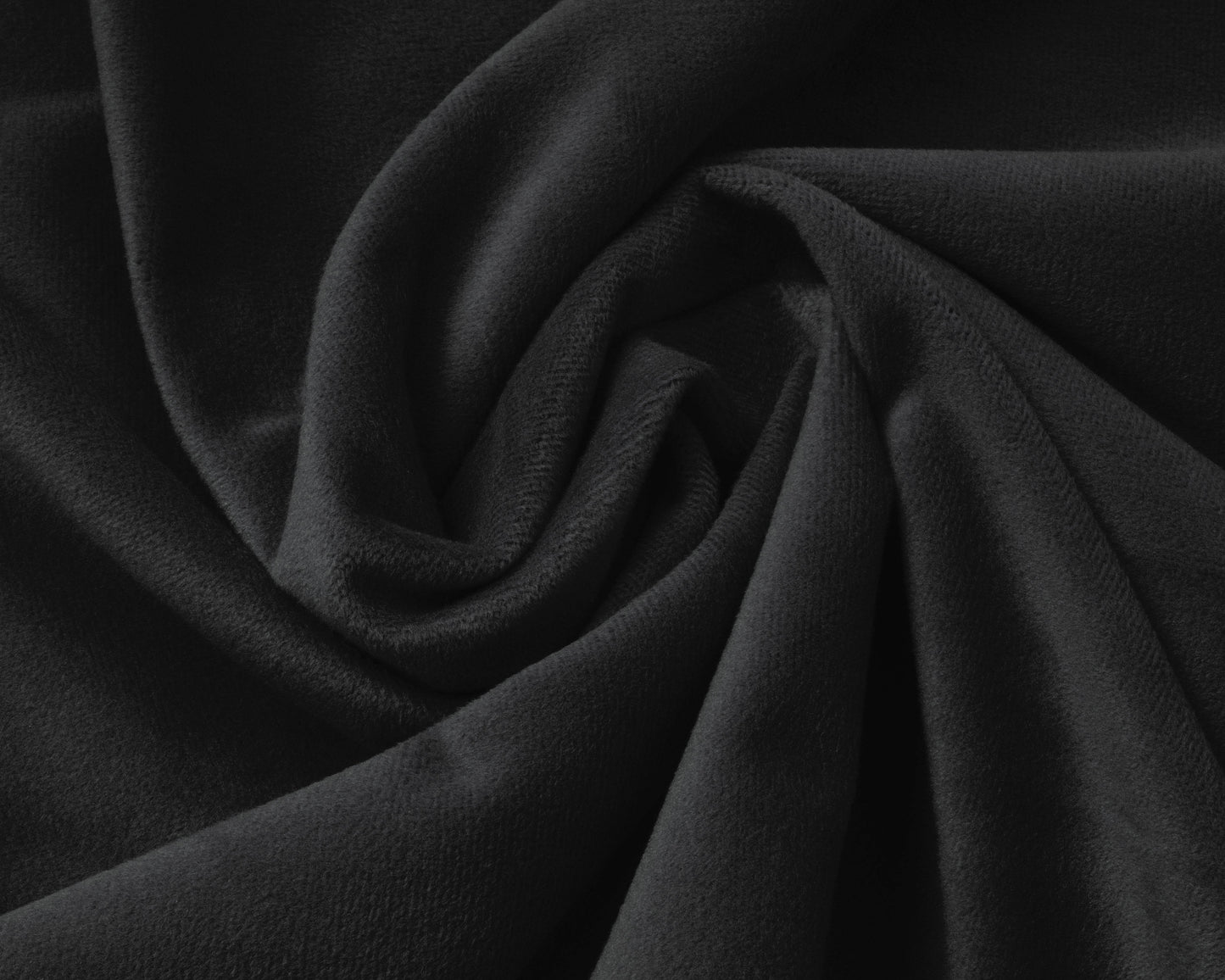 Samt Spannbettlaken Schwarz 180 x 200 cm - Palo24