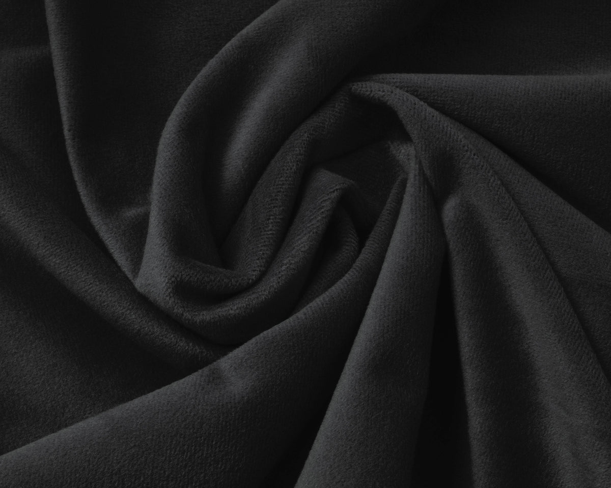 Samt Spannbettlaken Schwarz 180 x 200 cm - Palo24