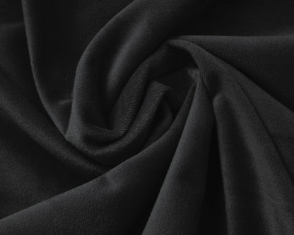 Samt Spannbettlaken Schwarz 180 x 200 cm - Palo24