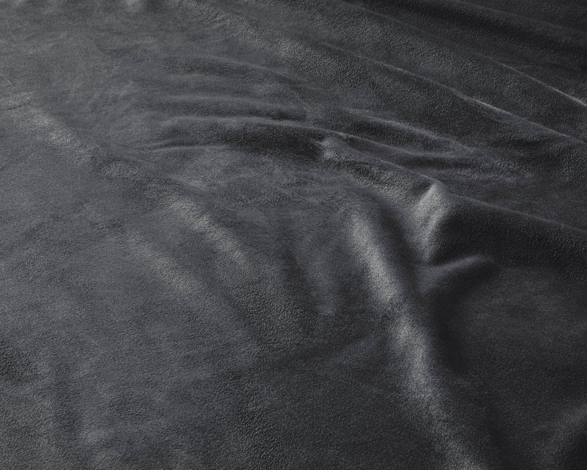Samt Spannbettlaken Anthrazit 160 x 200 cm - Palo24