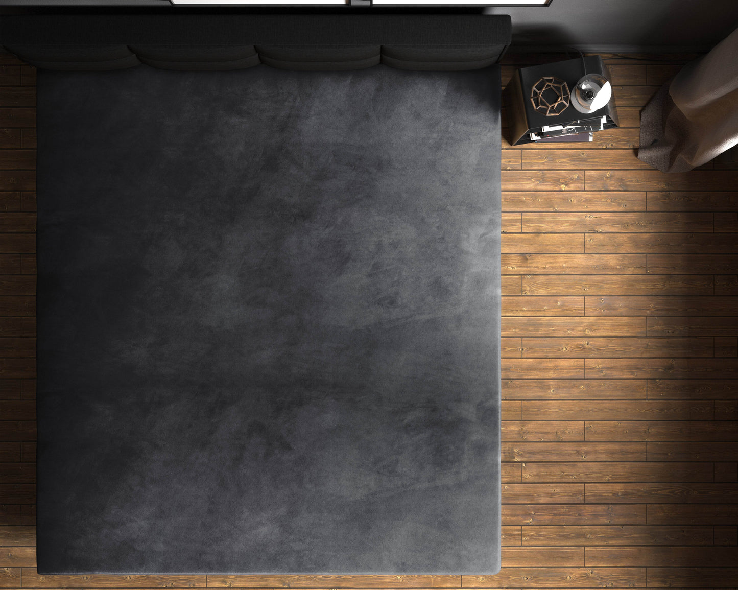 Samt Spannbettlaken Anthrazit 180 x 200 cm - Palo24