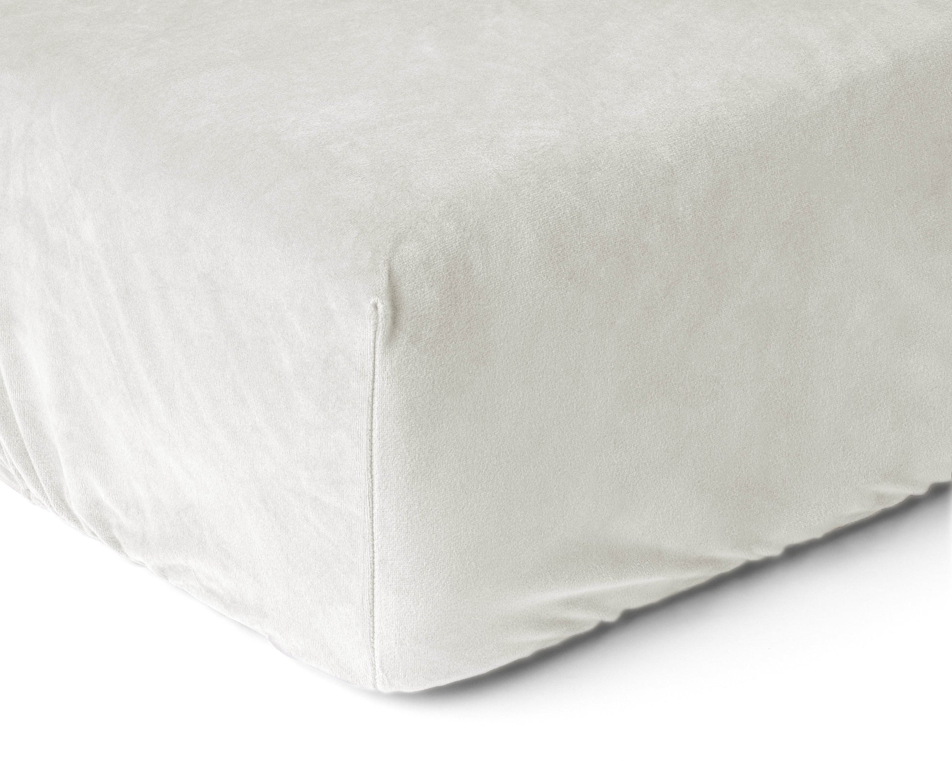 Samt Spannbettlaken Creme 140 x 200 cm - Palo24