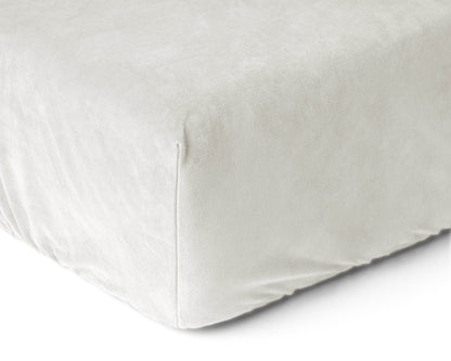 Samt Spannbettlaken Creme 140 x 200 cm - Palo24