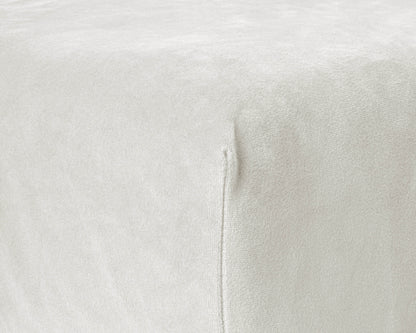 Samt Spannbettlaken Creme 140 x 200 cm - Palo24