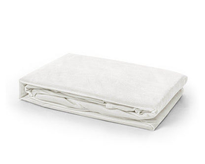 Samt Spannbettlaken Creme 140 x 200 cm - Palo24