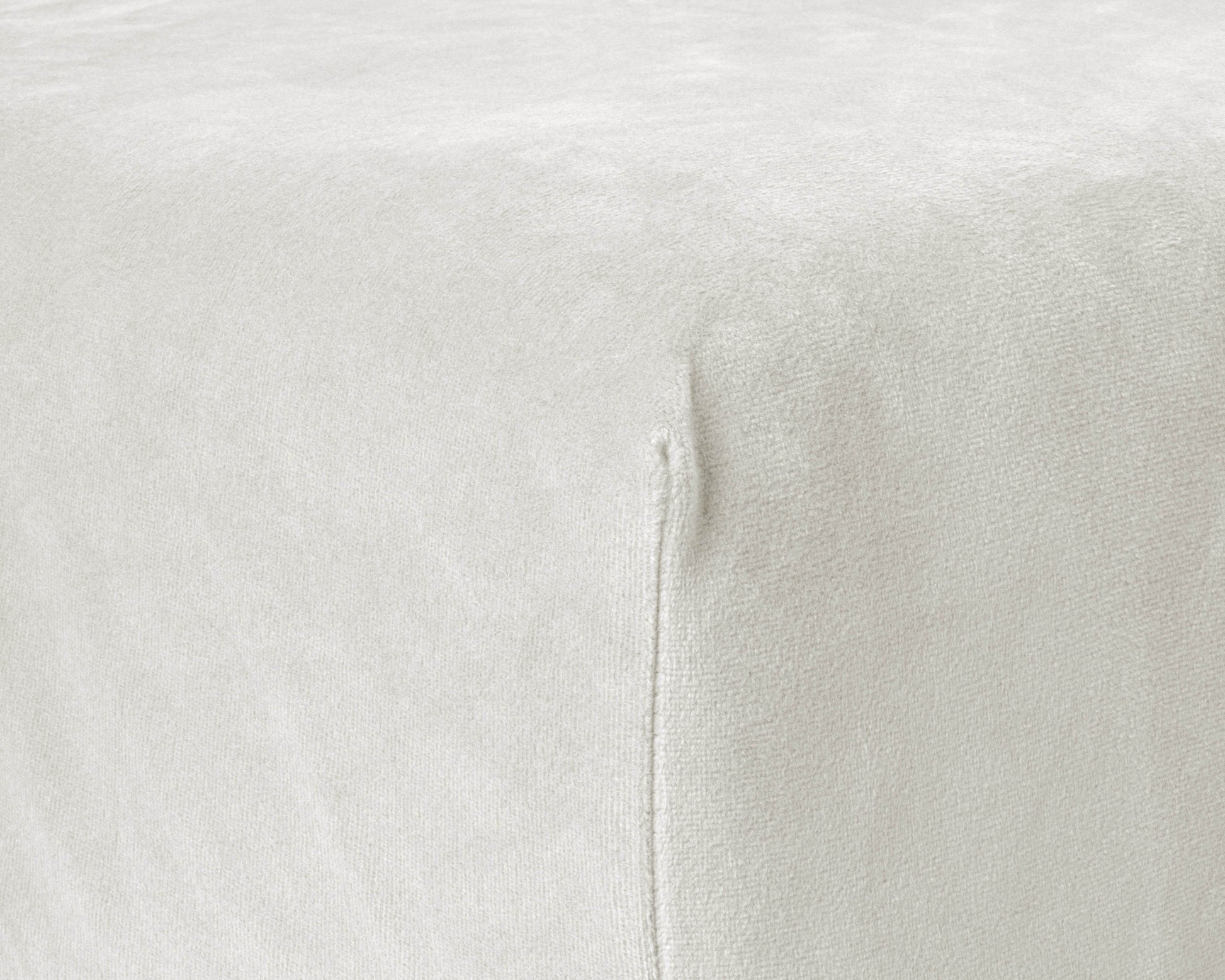 Samt Spannbettlaken Creme 160 x 200 cm - Palo24