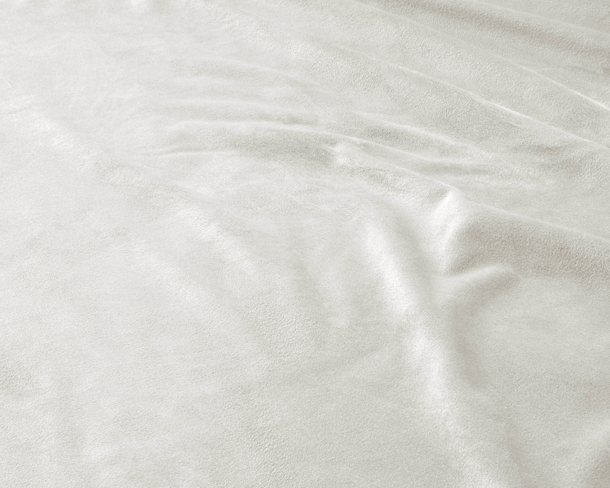 Samt Spannbettlaken Creme 180 x 200 cm - Palo24
