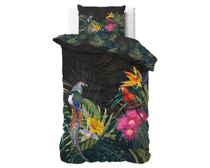Bettbezug Dark Forest Schwarz 140 x 220 cm - Palo24