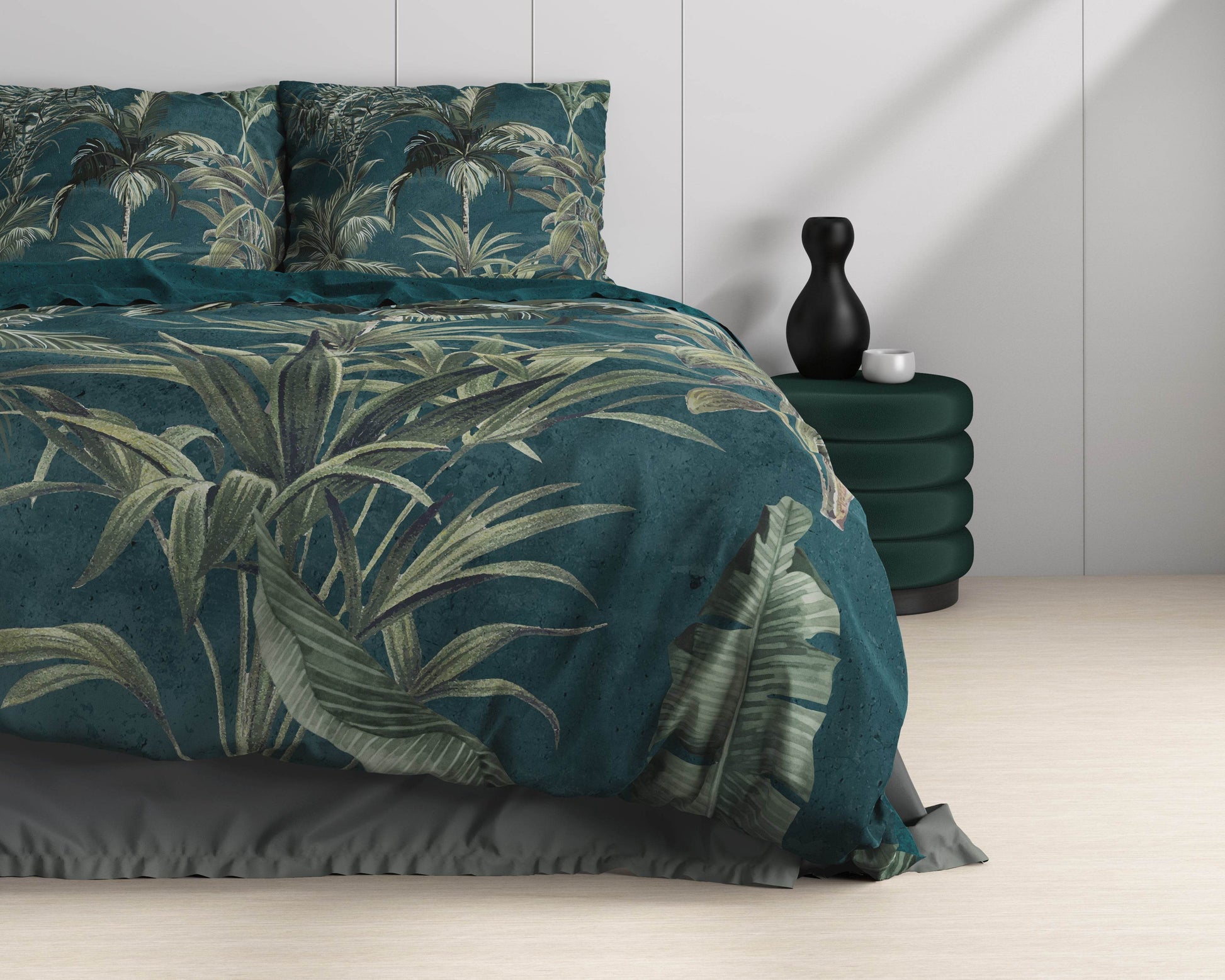 Bettbezug Iris Grün 240 x 220 cm - Palo24