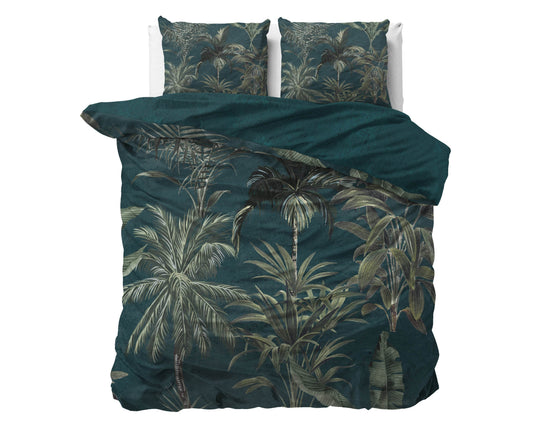 Bettbezug Iris Grün 240 x 220 cm - Palo24