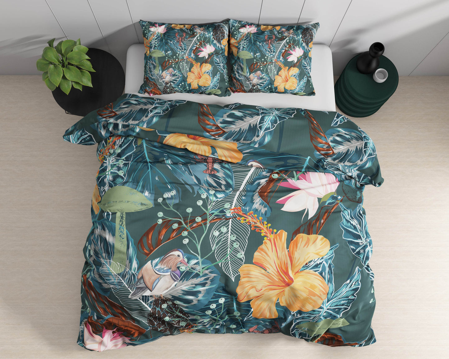 Bettbezug Calanthe Grün 240 x 220 cm - Palo24