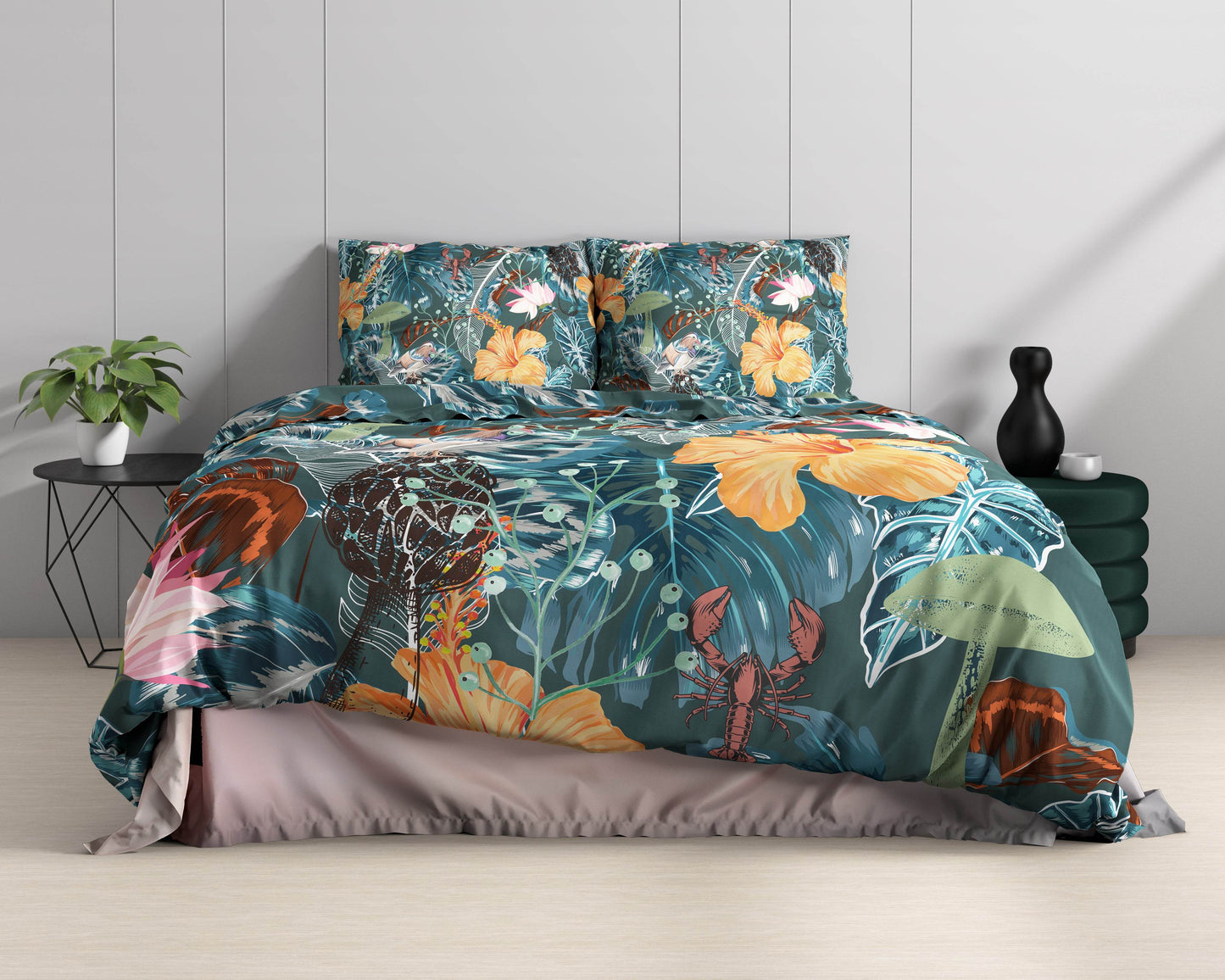 Bettbezug Calanthe Grün 240 x 220 cm - Palo24