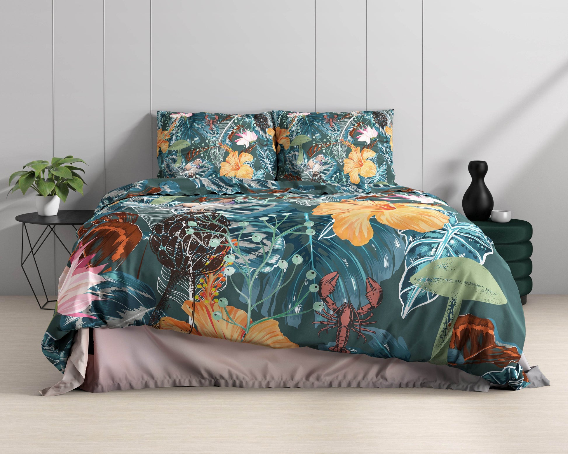 Bettbezug Calanthe Grün 240 x 220 cm - Palo24