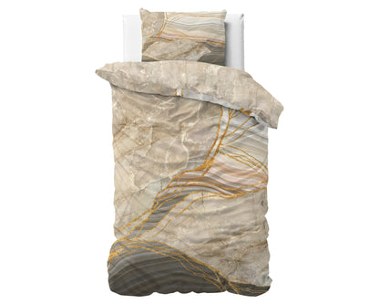 Bettbezug Botticino Taupe 140 x 220 cm - Palo24