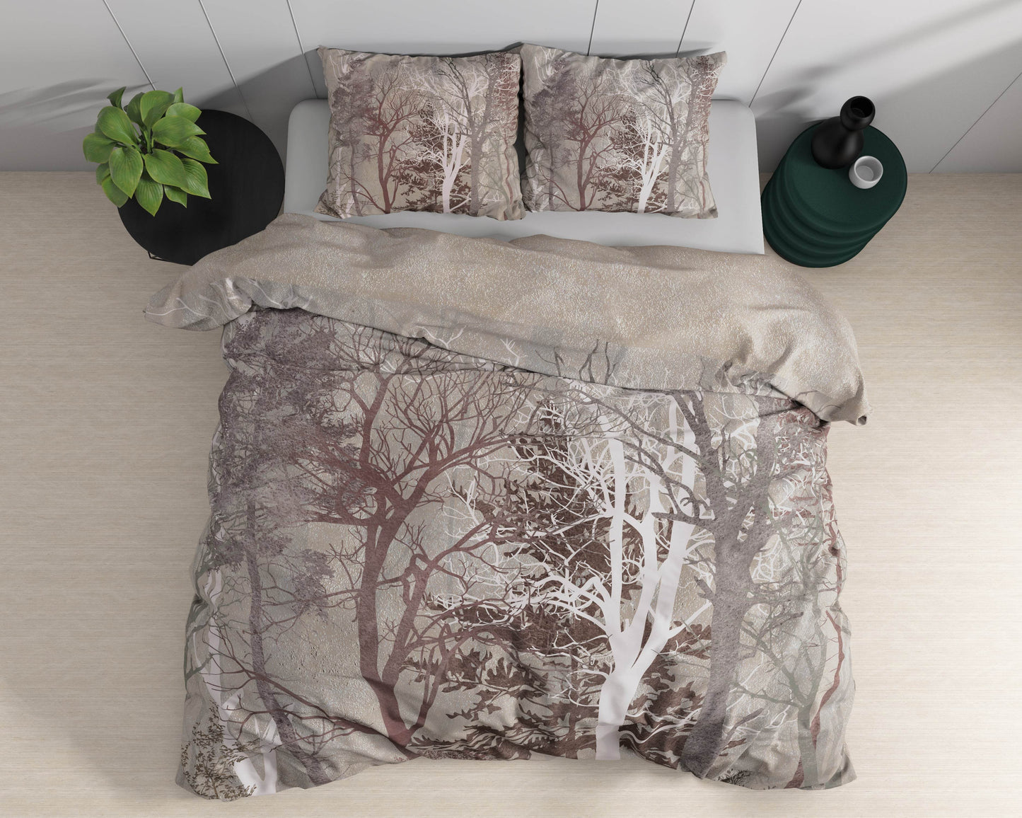 Bettbezug Indre Taupe 200 x 220 cm - Palo24