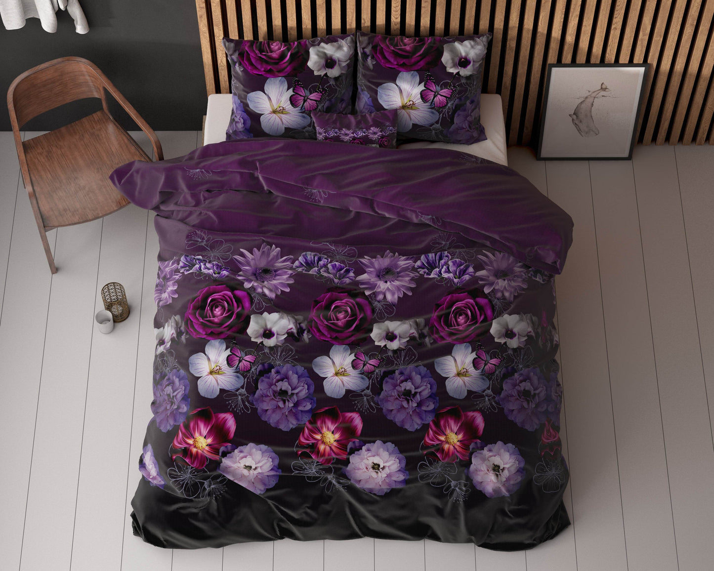 Bettbezug Magic Flower Lila 140 x 220 cm - Palo24