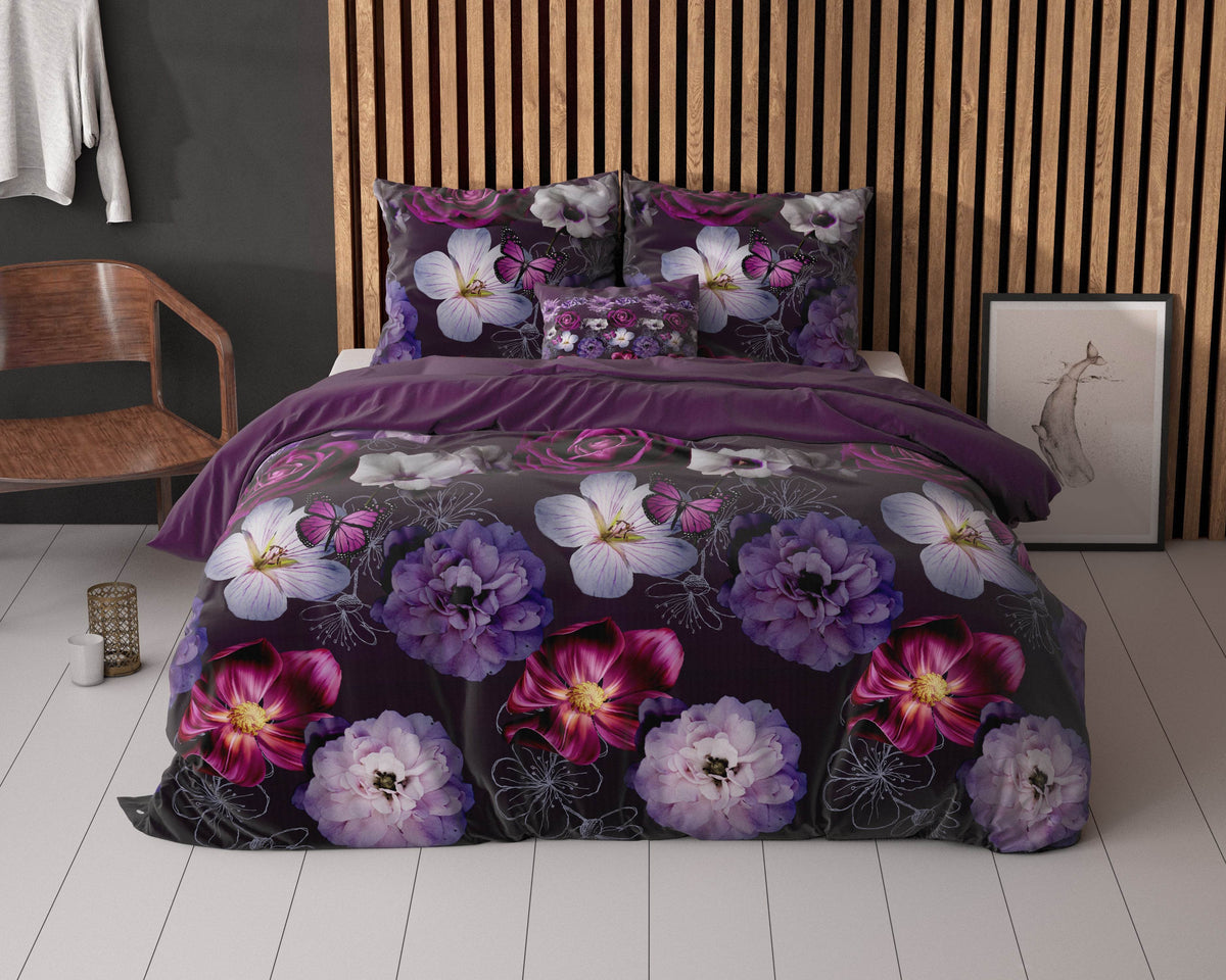 Bettbezug Magic Flower Lila 140 x 220 cm - Palo24