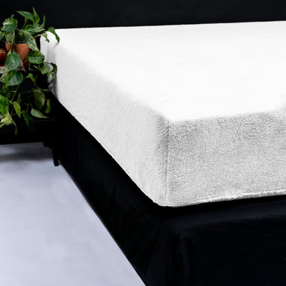 Teddy Spannbettlaken Weiss 140 x 200 cm - Palo24
