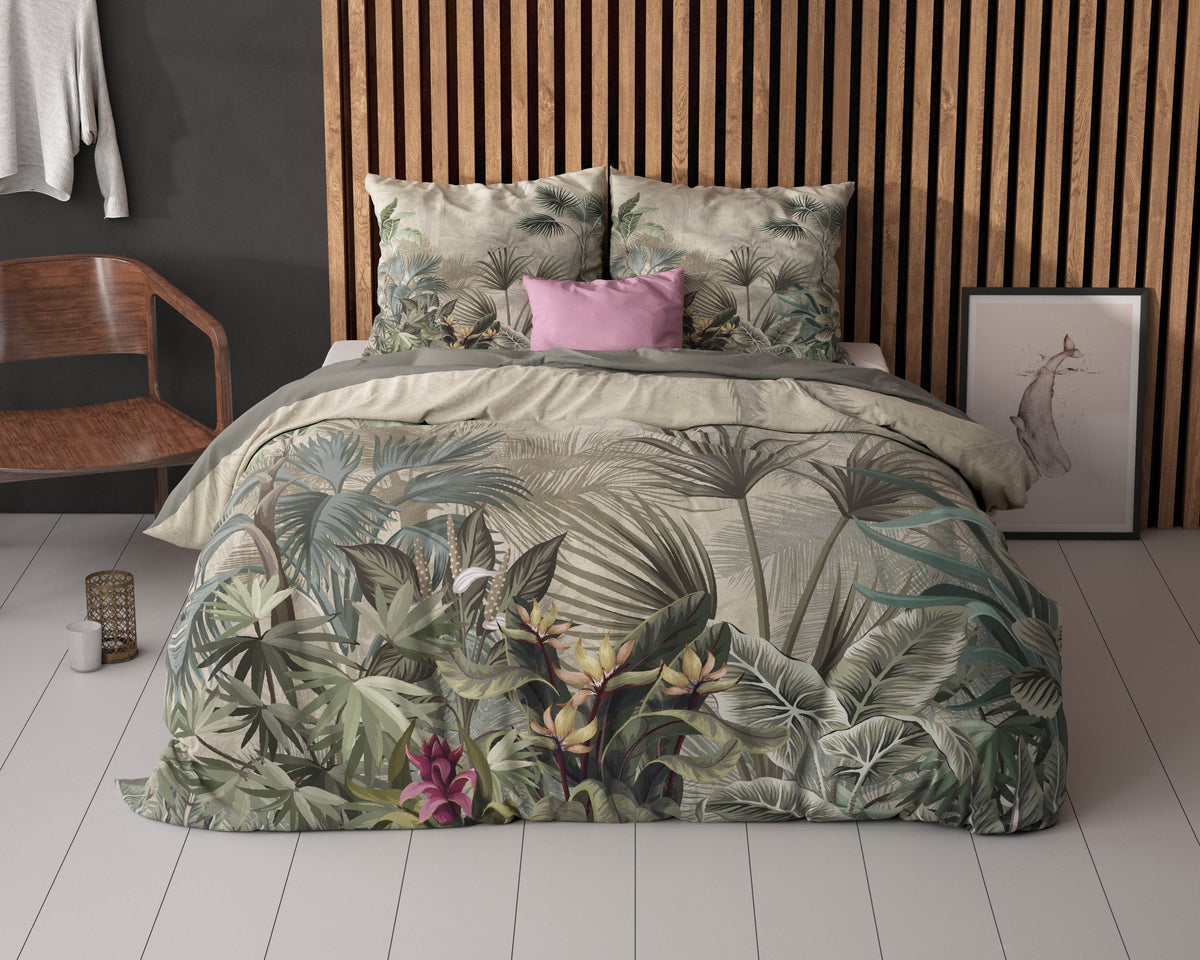 Bettbezug Macy Grün 240 x 200/220 cm - Palo24