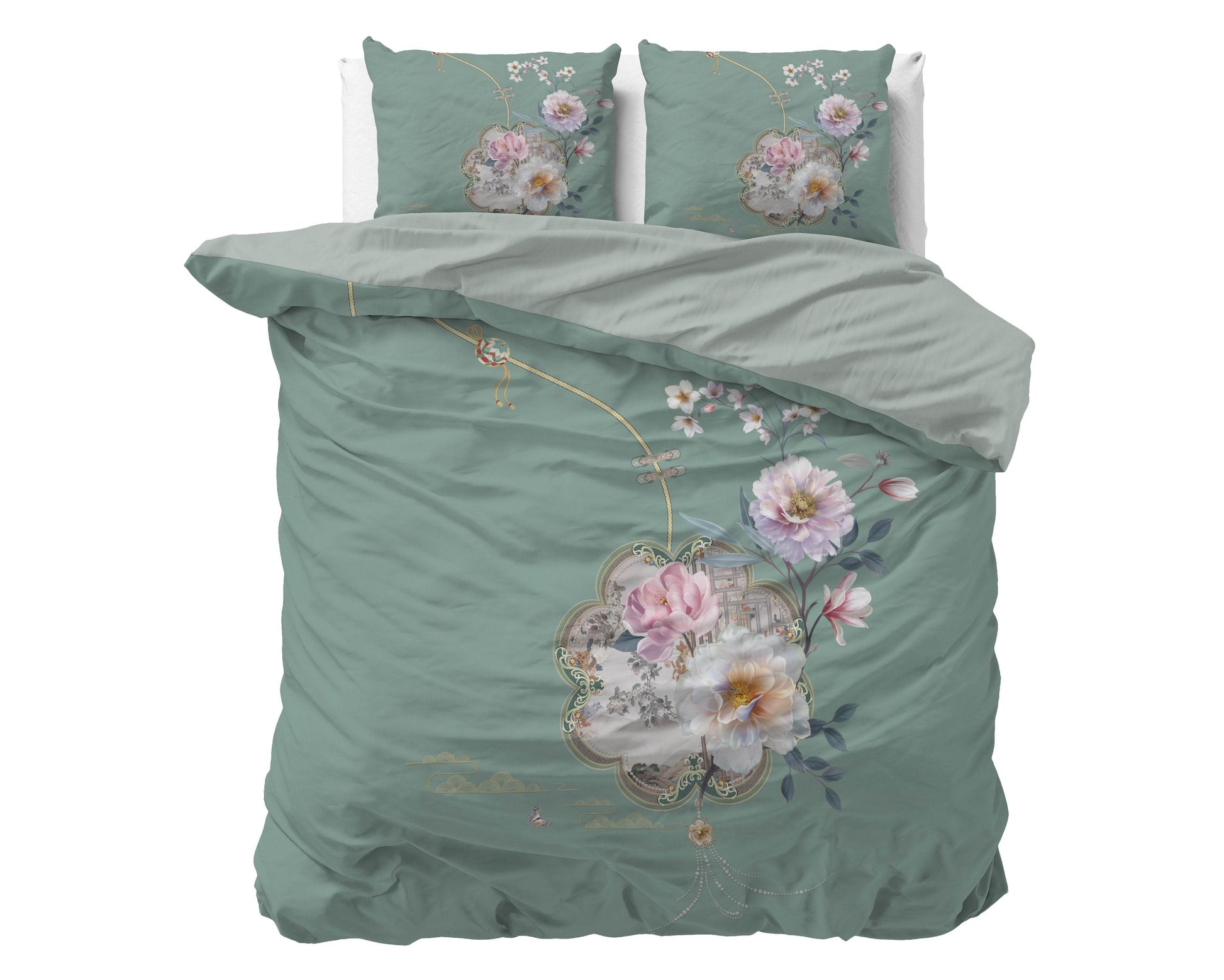 Bettbezug Lyra Grün 200 x 200/220 cm - Palo24