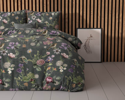 Bettbezug Tripple Flower Grün 200 x 200/220 cm - Palo24