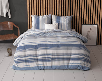Bettbezug Stripy blau 240 x 200/220 cm - Palo24