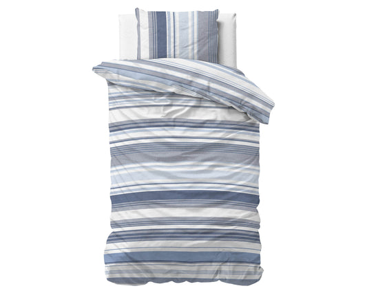 Bettbezug Stripy blau 140 x 200/220 cm - Palo24