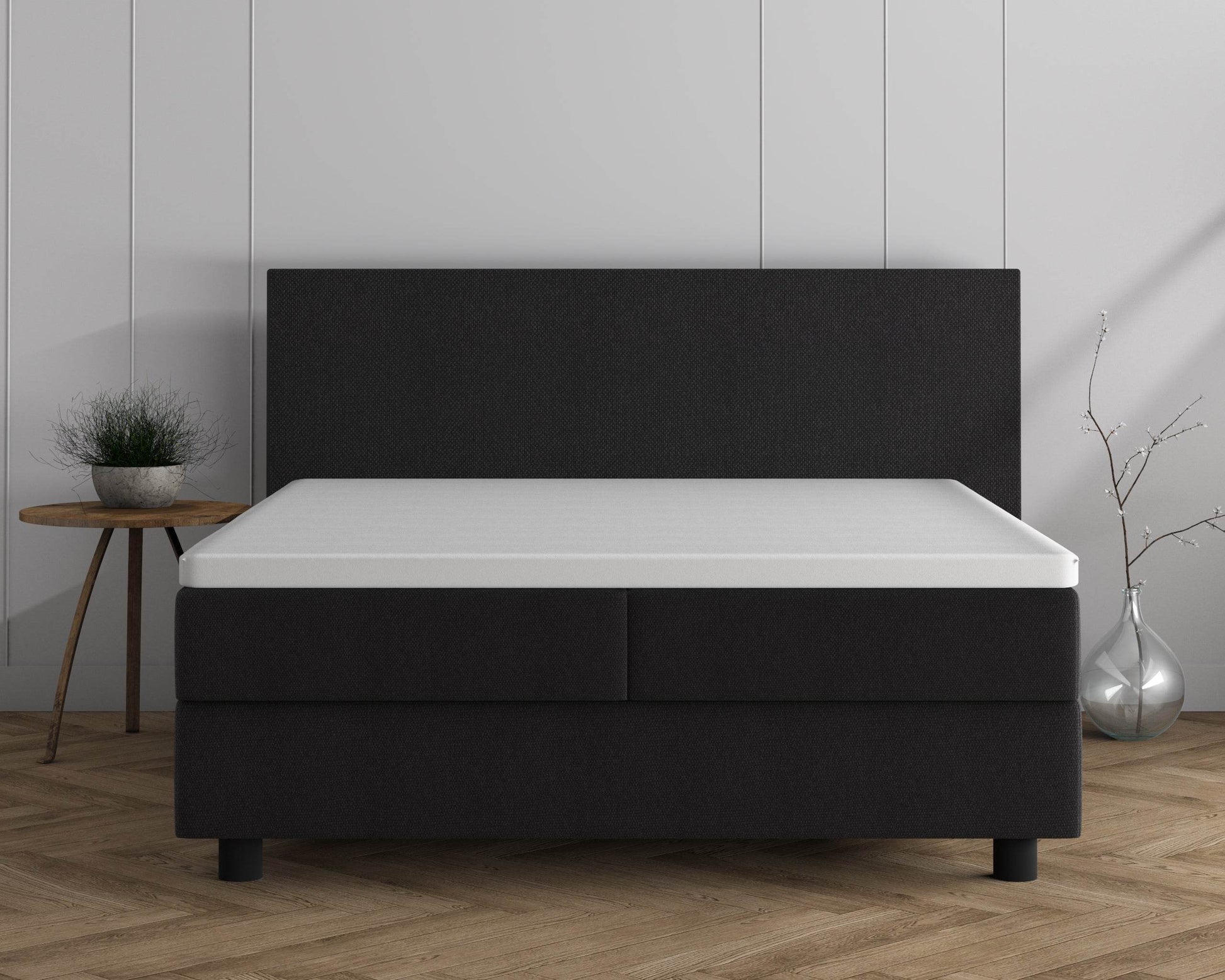 Doppelt Jersey 220 gr. Topper Spannbettlaken Weiss 160/180 x 200/220 cm - Palo24