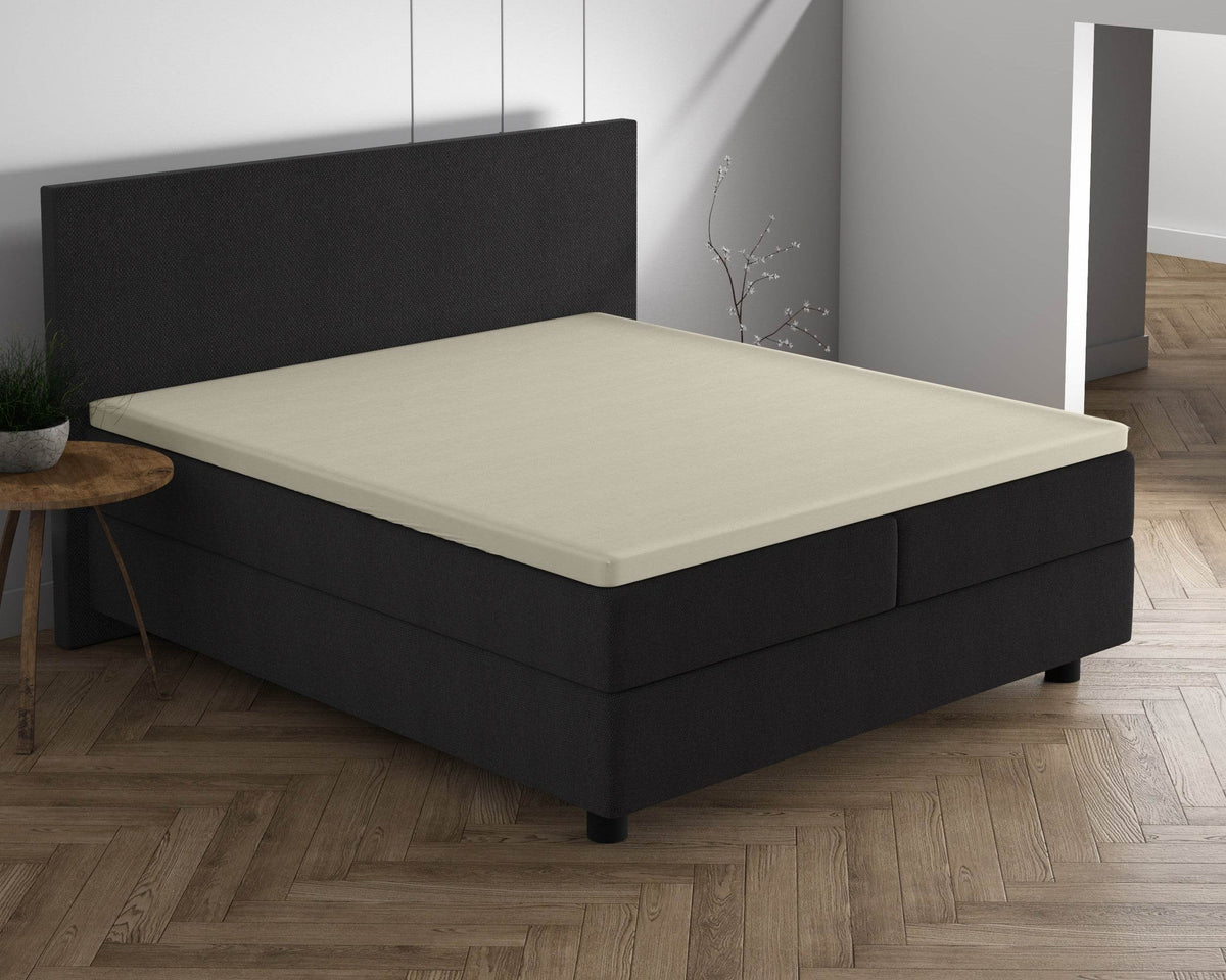 Doppelt Jersey 220 gr. Topper Spannbettlaken Creme 80/90 X 200/220 cm - Palo24