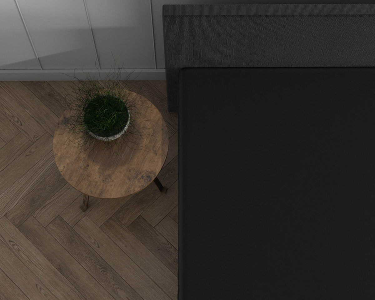 Doppelt Jersey 220 gr. Topper Spannbettlaken Schwarz 80/90 X 200/220 cm - Palo24