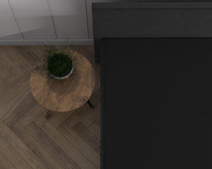 Doppelt Jersey 220 gr. Topper Spannbettlaken Schwarz 140 x 200/220 cm - Palo24