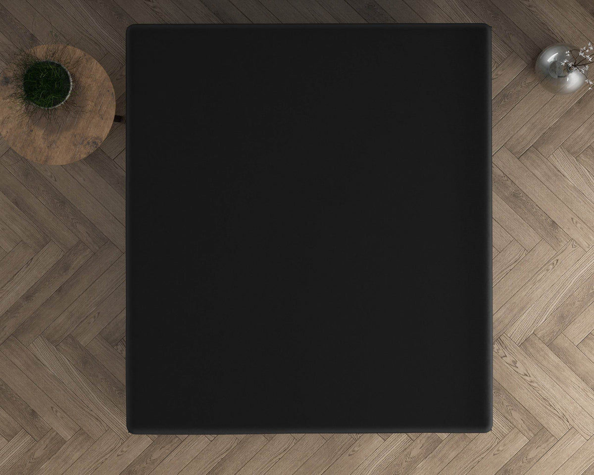 Doppelt Jersey 220 gr. Topper Spannbettlaken Schwarz 160/180 x 200/220 cm - Palo24