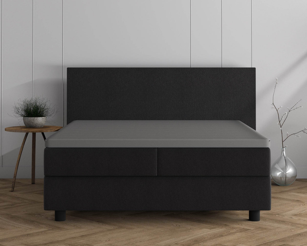 Doppelt Jersey 220 gr. Topper Spannbettlaken Grau 140 x 200/220 cm - Palo24