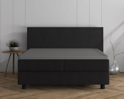 Doppelt Jersey 220 gr. Topper Spannbettlaken Grau 140 x 200/220 cm - Palo24