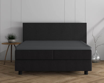 Doppelt Jersey 220 gr. Topper Spannbettlaken Anthrazit 80/90 X 200/220 cm - Palo24