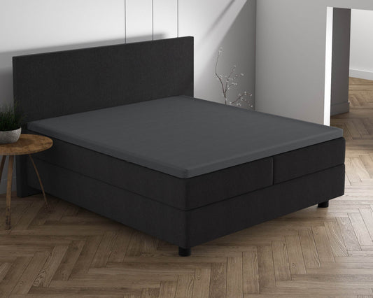 Doppelt Jersey 220 gr. Topper Spannbettlaken Anthrazit 140 x 200/220 cm - Palo24