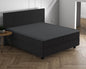 Doppelt Jersey 220 gr. Topper Spannbettlaken Anthrazit 140 x 200/220 cm - Palo24