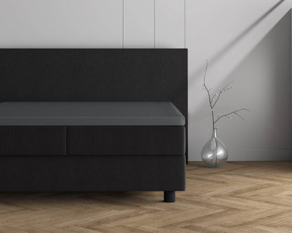 Doppelt Jersey 220 gr. Topper Spannbettlaken Anthrazit 140 x 200/220 cm - Palo24